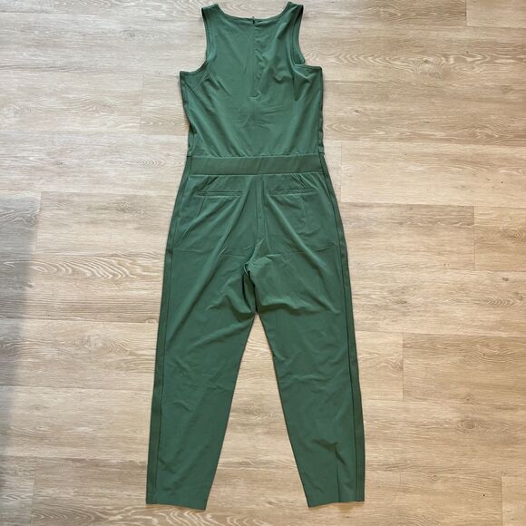 Athleta Brooklyn Jumpsuit Green-Size 6 - Picture 3 of 10